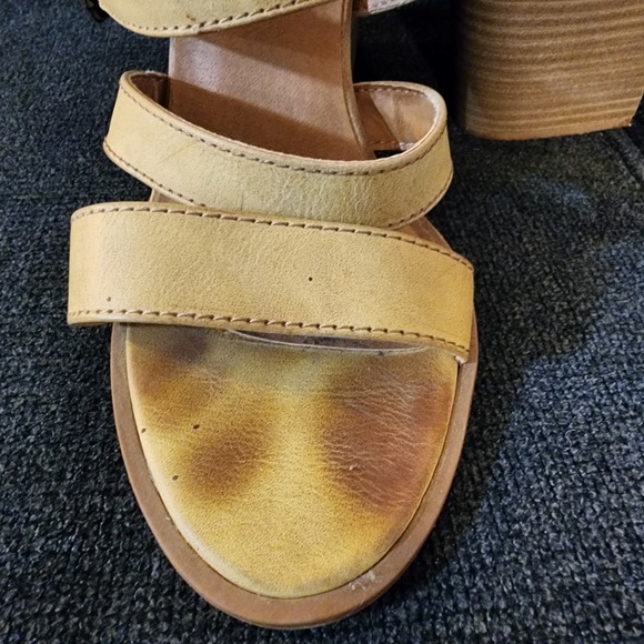 Y2k‎ Mudd Strappy Chunky Heel Back Zip Size 10 Beige Sandals - Picture 5 of 16